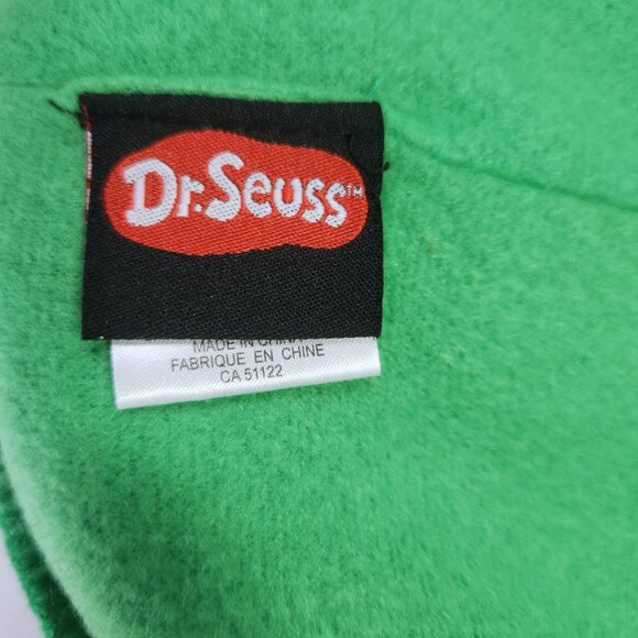 The Grinch Beanie Hat Green Knit Fleece Lined Braids Unisex One Size Dr Seuss - Picture 10 of 12